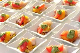 Maybe you would like to learn more about one of these? Display Of Delicious Cold Appetizers In Individual Ceramic Dishes On Display For A Banquet Or Upmarket Buffet At A Catered Event Stock Photo Picture And Royalty Free Image Image 18224512