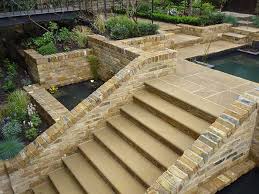 While bullnose steps are more commonly seen in traditional patios steps and garden walls, they also work just as well with modern variants. York Stone Portland Stone Steps Paving And Masonry