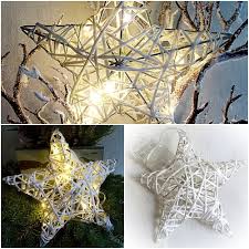 Leuchtstern Weihnachtsstern Deko Stern Beleuchtet 20cm