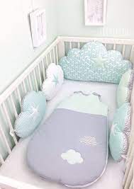 Un Letto Rotondo A Forma Di Nuvola Per Dolci Sogni Con 5 Cuscini Nuvole Tessuti Utilizzati In 100 Cotone Paraurti Culla Letti Per Bambini Cuscini Per Neonato