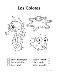 Select the spanish coloring page you would like to color. Los Colores Spanish Colors Color By Number Worksheets Coloring Pages