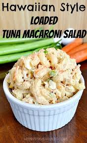 Hawaiian Style Loaded Tuna Macaroni Salad Recipe Pasta Dishes Macaroni Salad Recipe Tuna Macaroni Salad