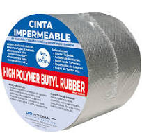 Waterproof Tape made of Aluminium and Butyl Rubber. Diamond design.