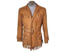 Vintage 1950s Suede Doeskin Leather Fringed Jacket Davy Etsy Fringe Leather Jacket Types Of Jackets Leather Fringe
