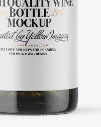 Download Green Glass White Wine Bottle Mockup In Bottle Mockups On Yellow Images Object Mockups PSD Mockup Templates