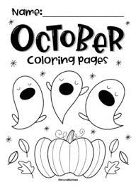 October coloring pages for kids stock vector; October Coloring Pages Worksheets Teaching Resources Tpt
