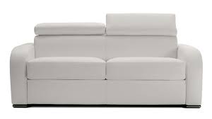 Cuir véritable de chèvre + bois d'acacia massif Canape Convertible 2 Places En Cuir Lit 120 Cm Prix Usine Italie