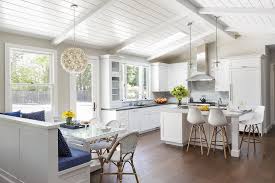 I'm thinking 1.5 or 2 inches over into kitchen, sink side. White Quartz Top Kitchen Pony Wall Design Ideas