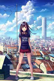 Multiple sizes available for all screen sizes. Hd Wallpaper Iphone 90s City Anime Original Characters Anime Girls Wallpaper Flare