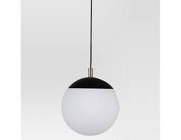 Project 62 Swag Lights Black Globe Head Brass Pendant