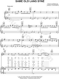Dan Fogelberg Same Old Lang Syne Sheet Music In C Major Transposable Download Print Sku Mn0065472