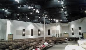 Black Ceiling In Church Church Building Design Church Architecture Church Stage Design