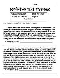 Nonfiction Text Structure Worksheet Nonfiction Text Structure Text Structure Worksheets Text Structure