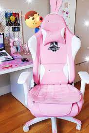autofull pink gaming chair with bunny gaming chair gamer room decor game room design