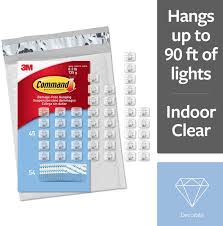 Amazon Com Command Light Clips Mini Clear 45 Clips 54 Strips Indoor Use Cl806 45na Home Improvement Light Clips Command Hooks Pop Up Camper