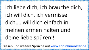 Ich Liebe Dich Ich Brauche Dich Ich Will Dich Ich Vermisse Dich