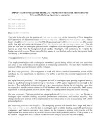 Microsoft Word Offer Letter Template Promotion