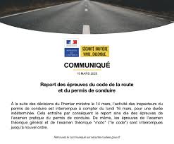 J'ai peut être loupé un truc mais si quelqu'un pouvait m'expliquer ou me dire vers qui me tourner (j'ai envoyé un mail sur l. Securite Routiere No Twitter Communique Permis De Conduire Report Des Epreuves De L Examen Pratique De L Examen Theorique General Et De L Examen Theorique Moto Le Code Jusqu A Nouvel