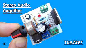 With 15vdc power, the 10uf capacitor shown in the data sheet. Stereo Audio Amplifier Circuit Using Tda7297 Amplifier Ic