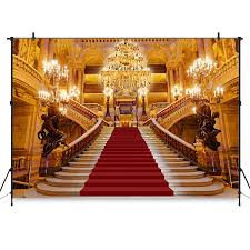 This novelty red carpet is perfect for hollywood parties, awards night events, or anytime you just want to make a big production. Photography Backdrop Red Carpet Stairs Beauty And The Beast Party Decorations Opera Castle Light Palace Photo Background Studio Background Aliexpress