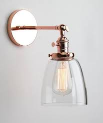 New listing vintage 1940's brass wall sconce light fixture w frosted chimney shade free sh. Wall Light Edison Copper Sconce Glass Shade Bulb Included Vintage Retro Wall Lights Sconces Wall Lamps Wall Sconce Lighting