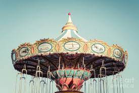 Santa Cruz Beach Boardwalk Sea Swings Ride Retro Photo Photograph By Paul Velgos