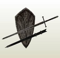 Maybe you would like to learn more about one of these? Dark Souls Silver Knight Straight Sword Shield Pepakura Eu