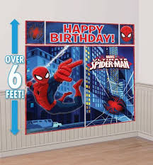 Spiderman Scene Setter Party City Spiderman Birthday Spiderman Birthday Party Spiderman Party Supplies