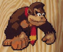 Donkey Kong Perler Beads By Kamikazekeeg On Deviantart Perler Beads Perler Perler Beads Designs