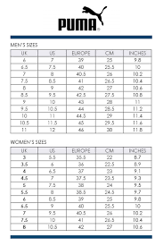 Puma Mens Size Chart Rabbi Gafne