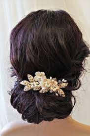 Gold Cherry Blossom Hair Comb Wedding Hair Piece Bridal Hair Etsy Bridal Hair Pieces Floral Hair Pieces Wedding Hair Pieces