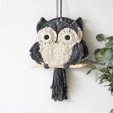 Hanging design properly ensures that no damage arises from the process. Macrame Owl Wall Hanging Modern Wall Tapestry Owl Lover Gifts Owl Decor Handmade Bohemian Decor Macrame Owl Tapestry Weaving Macrame Wall Hanging
