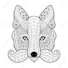 Tribal coloring pages with wallpapers hd for android. Hand Drawn Tribal Fox Face For Adult Anti Stress Coloring Pages Ethnic T Shirt Print Mascot Fox With Mustache In Bohemian Style Isolated Illustration In Doodle Henna Tattoo Design Royalty Free Cliparts Vectors