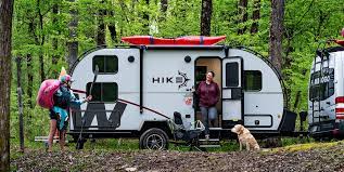 Perfect 5th wheel features in a ultra lite travel trailer! Winnebago Hike Camper Is An Affordable Trailer With An Exoskeleton