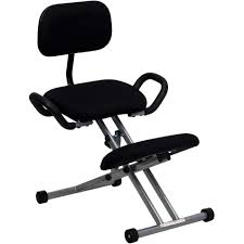 ergonomic kneeling chair in black fabric with back and handles ergonomic kneeling chair ergonomic chair flash furniture