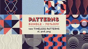 Download Geometric Patterns Bundle 100 Seamless Fully Editable Vector Graphics