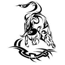 Tribal Running Bull Tattoo Design Bull Tattoo Taurus Tattoos Tribal Tattoos