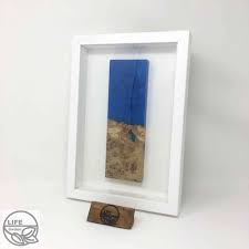 Diy resin crafts resin artwork alcohol ink art ocean art art fair creations. Tranquil Shore Solid Burr Oak Blue Resin Framed Wall Art Lifetimber