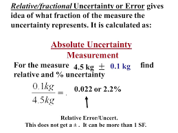 Adding or subtracting how can one estimate the uncertainty of a slope on a graph? Error Uncertainty Propagation Reporting Absolute Error Or Uncertainty Is The Total Uncertainty In A Measurement Reported As A With The Measurement Ppt Video Online Download