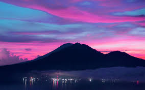 Download, share or upload your own one! Nn13 Mountain Romantic Red Sunset Nature Blue Wallpaper