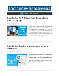 Jan 28, 2021 · here search for the gb whatsapp for pc windows 10/7/8. How To Download Google Duo For Pc By Duoforpc Issuu