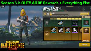 Season 3 Has Started All Rp Rewards Explained Everything Else New Pubg Mobile With Derekg Youtube