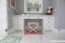 organized hair tool and bathroom