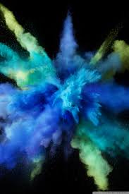Iphone Color Explosion Wallpaper 4k Explosion of color paint, orange white and green painting, smoke. iphone color explosion wallpaper 4k