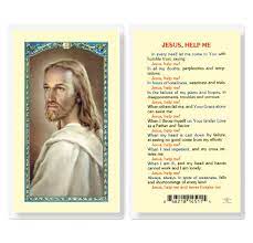 When a biblically dressed vision speaks to you and gives you instructions, you should pay attention. Jesus Help Me Prayer Card Divine Mercy Gift Shop