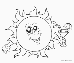 This warm season is associated with the sea and the sun. Free Printable Sun Coloring Pages For Kids