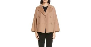 It's made from soft camel hair with cinch the belt for extra warmth on chilly mornings.shown here with: Max Mara Connie Double Breasted Wool Coat In Camel Natural Lyst