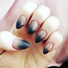 Almond Black And Grey Ombre Nails Kiara Sky Ombre Mood Acrylic Almond Shaped Nails Pink Grey Nails Almond Nails Fun Nails