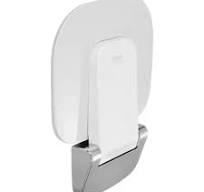 VEVOR - Urea-formaldehyde Folding Shower Seat, 13.6'' x 12.8'' Unfolded,  Wall Mounted Fold Up Shower Bench - White