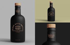 Black Matte Bottle Mockup In 2020 Bottle Mockup Bottle Matte Photoshop